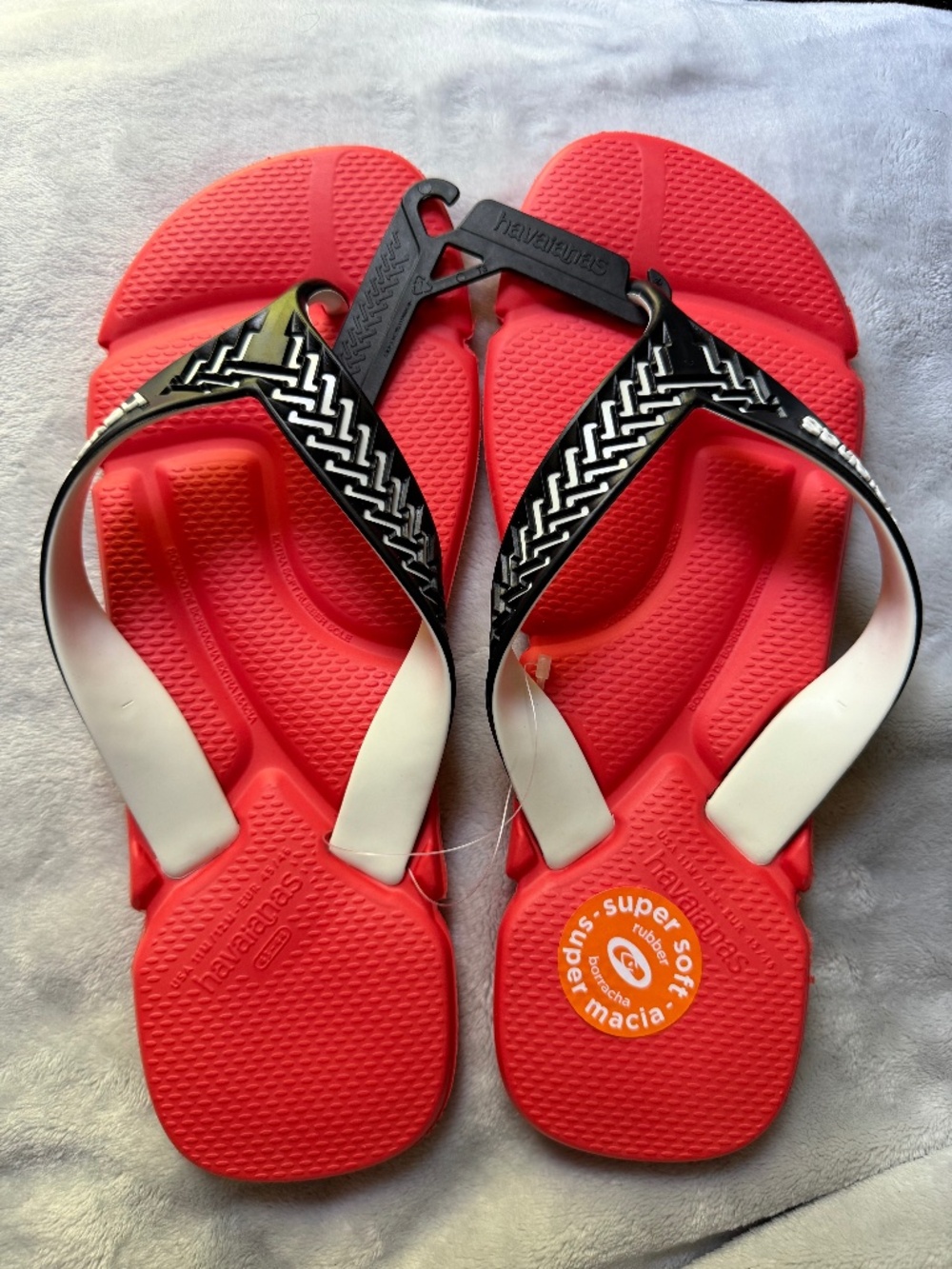 NWT Authentic Havaianas Power 2.0 Flip Flops - 'Frevo Red' (Mens 11/12)